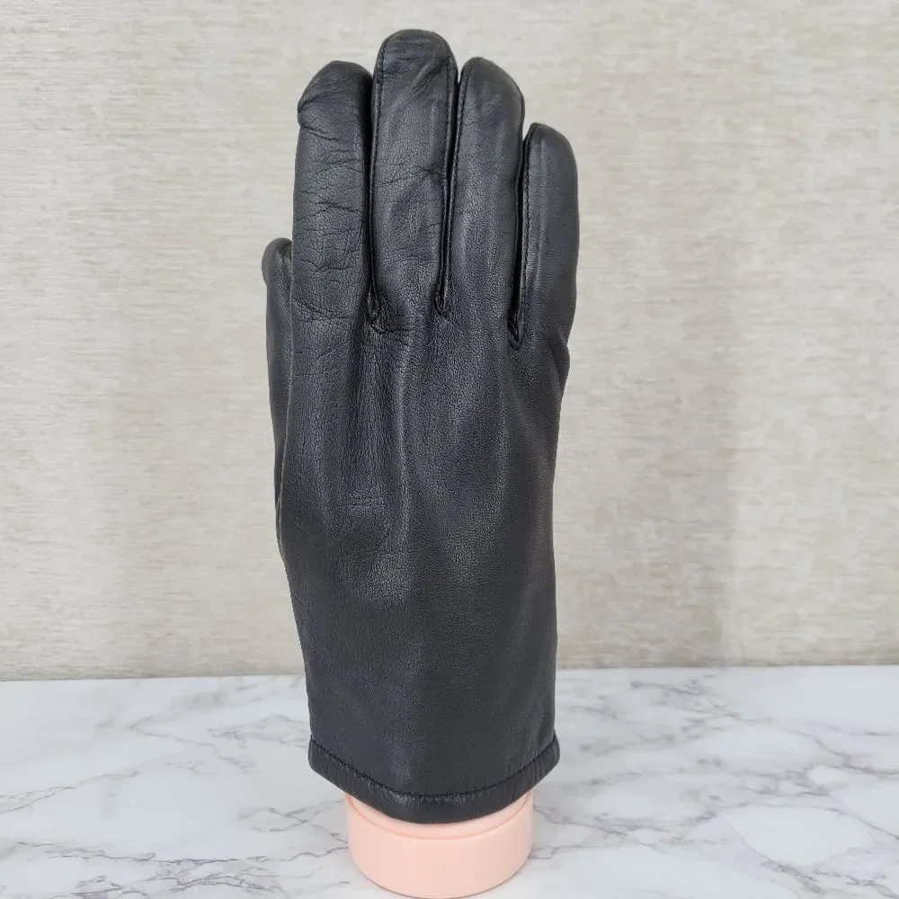 Preston & York Black Leather Driving Gloves